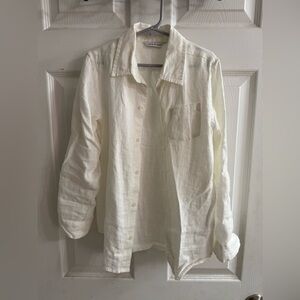 Janie and Jack Cream Button-Up Shirt
